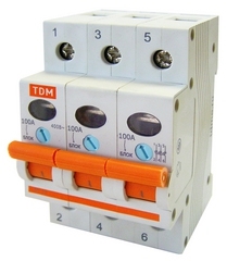 Выключатель нагрузки (мини-рубильник) ВН-32 3P 100A TDM - фото 4920