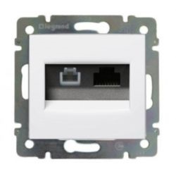 Розетка тел./интер. RJ11/RJ45 UTP кат.5е/6 Legrand Valena (Белая) 770080 - фото 5222