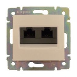Розетка двойная компьютерная RJ45 кат.6 FTP Legrand Valena (Сл.кость) 774133 - фото 5235