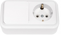 Выключатель 1-кл+розетка с заземл. В-РЦ-527 BYLECTRICA - фото 7874