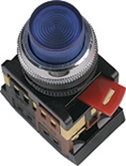 Кнопка ABLFP-22 зеленый d22мм неон/230В 1з+1р TDM - фото 8742