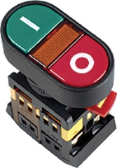 Кнопка APВВ-22N "I-O" d22мм неон/230В 1з+1р TDM - фото 8763