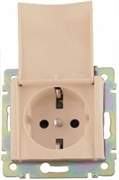 Розетка с зазем. и крышкой 16А Legrand Valena (Сл.кость) 774322