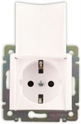Розетка с зазем. и крышкой 16А Legrand Valena (Белая) 774422