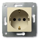 Розетка с зазем. 1-я 16А (слон.кость) Legrand Cariva 773759