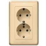 Розетка с зазем. 2-я, 16А (слон.кость) Legrand Cariva 773727