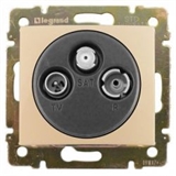 Розетка TV-RD-SAT оконечная 10дБ Legrand Valena (Сл.кость) 774336