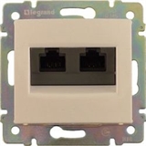 Розетка двойная компьютерная с захват. RJ45х2 Legrand Valena (Сл.кость) 774131