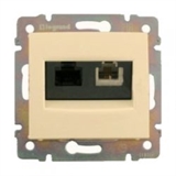 Розетка тел./интер. RJ11/RJ45 UTP кат.5е/6 Legrand Valena (Сл.кость) 774180