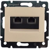 Розетка двойная телефонная RJ-11 Legrand Valena (Сл.кость) 774339