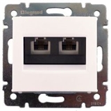 Розетка двойная телефонная RJ-11 Legrand Valena (Белая) 774439