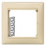 Рамка 4 поста вертикальная Legrand Valena (Сл.кость) 774358