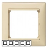 Рамка 5 постов горизонт. Legrand Valena (Сл.кость) 774355