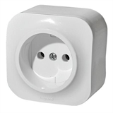 Розетка 1-я без зазем. Legrand Quteo (Белая) 782210