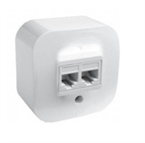 Розетка 2-я компьютерная RJ45 Legrand Quteo (Белая) 782228