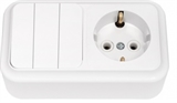 Выключатель 3-кл+розетка с заземл. 3В-РЦ-531 BYLECTRICA