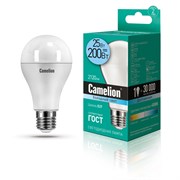 Лампа LED шар 25Вт Е27 (Аналог 20Вт) Camelion Холодный свет