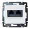 Розетка двойная компьютерная с захват. RJ45х2 Legrand Valena (Белая) 774231 - фото 5219