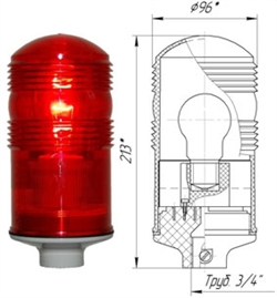 Заградительный огонь ЗОМ 40Вт тип А, 220V AC, IP54 - фото 9253